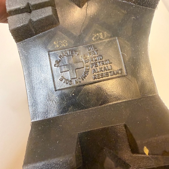 Dr. Martens Black Jadon Patent Chain Leather Platform Boots - Picture 8 of 14